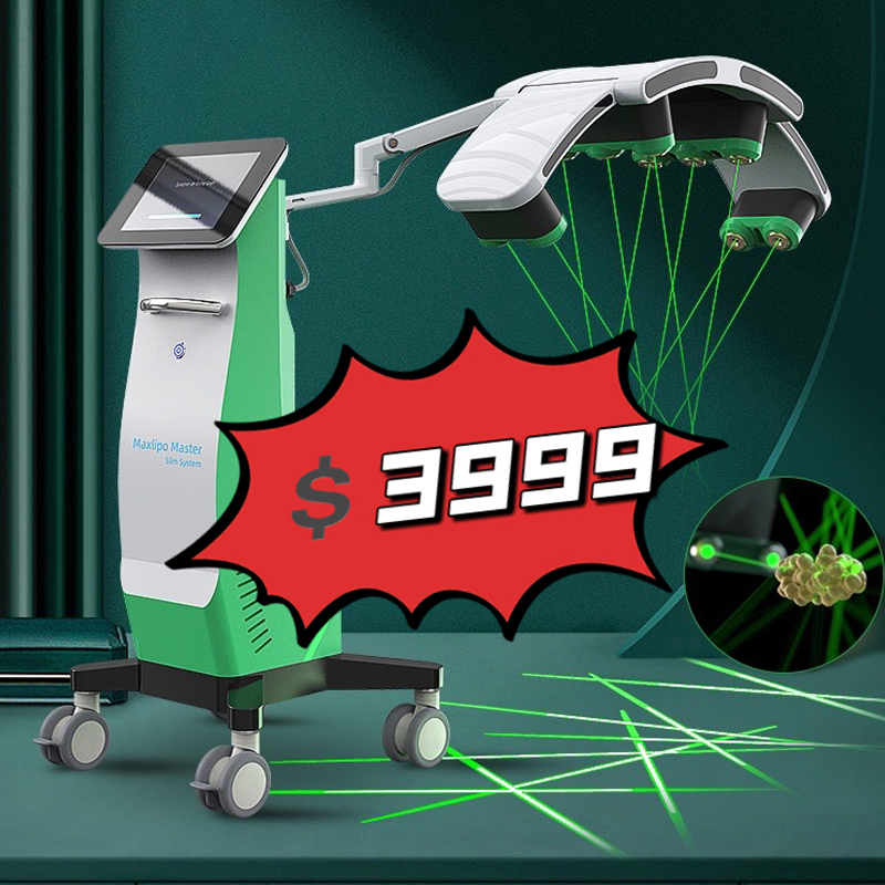 2024 Latest 10D Lipo Laser 532nm Green Light LLLT laser Body Contouring Zerona Laser Fat Removal Beauty Equipment 360° Treatment Head