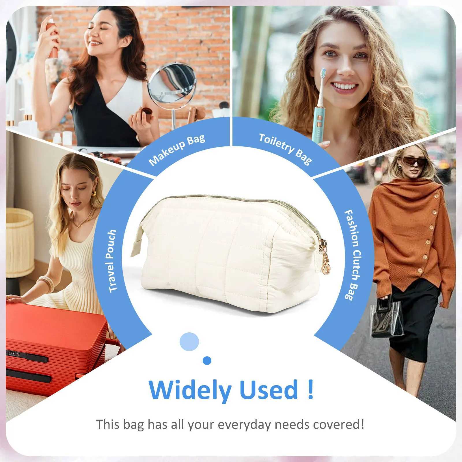 Makeup Bags Large Capacity Travel Cosmetic Bag Lightweight Toiletry Travel Bag with 3 Inner Pockets Multi-purpose Makeup Pouch Y250808