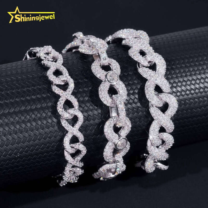 Sleek Cuban Link Bracelet for Professionals Understated 10mm 13mm Moissanite Sier Office to Evening Wear
