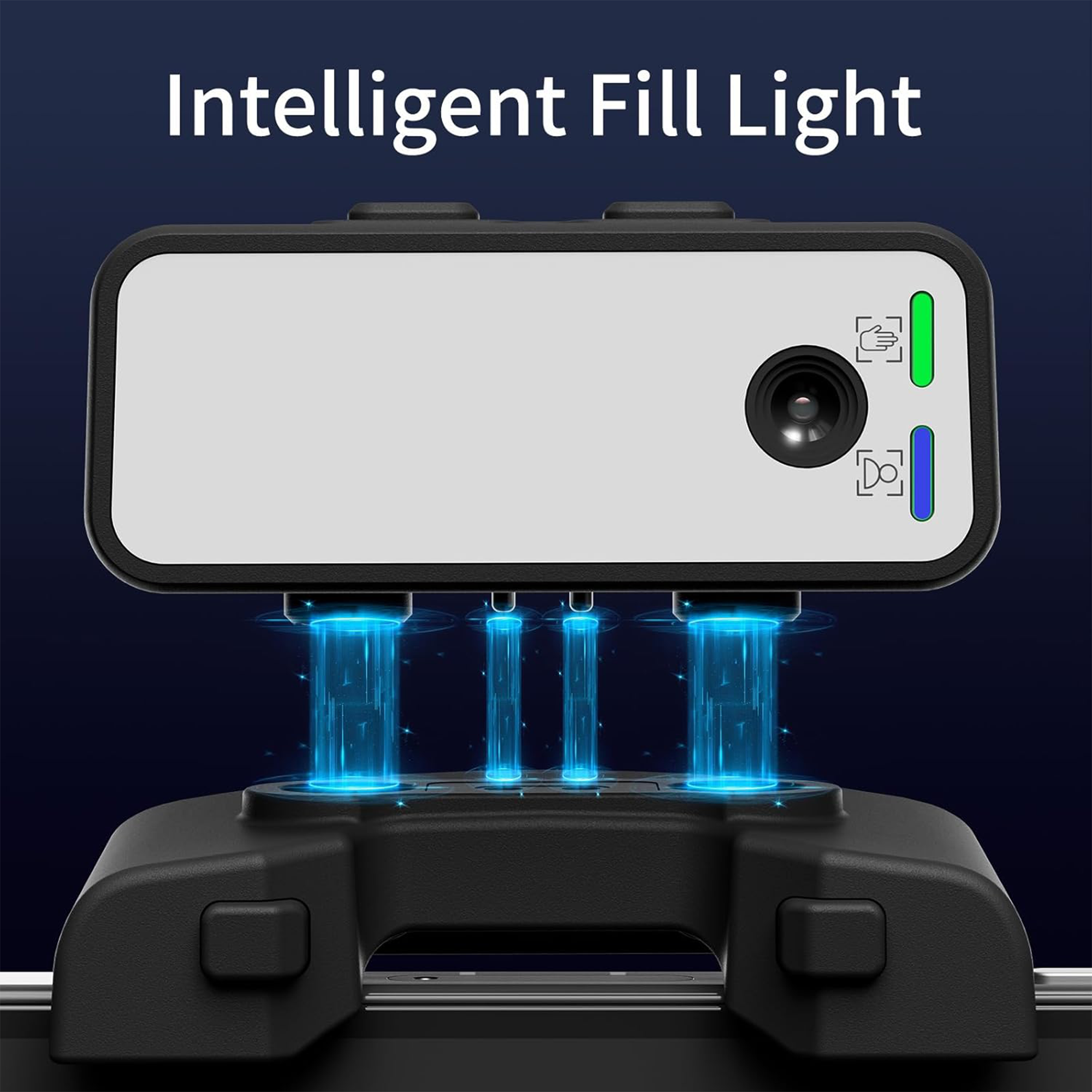 Gimbal Stabilizer for Smartphone Portable Foldable 3-Axis Phone Gimbal for Android & iPhone with Tripod Fill Light Face and Object AI Tracking for Vlo