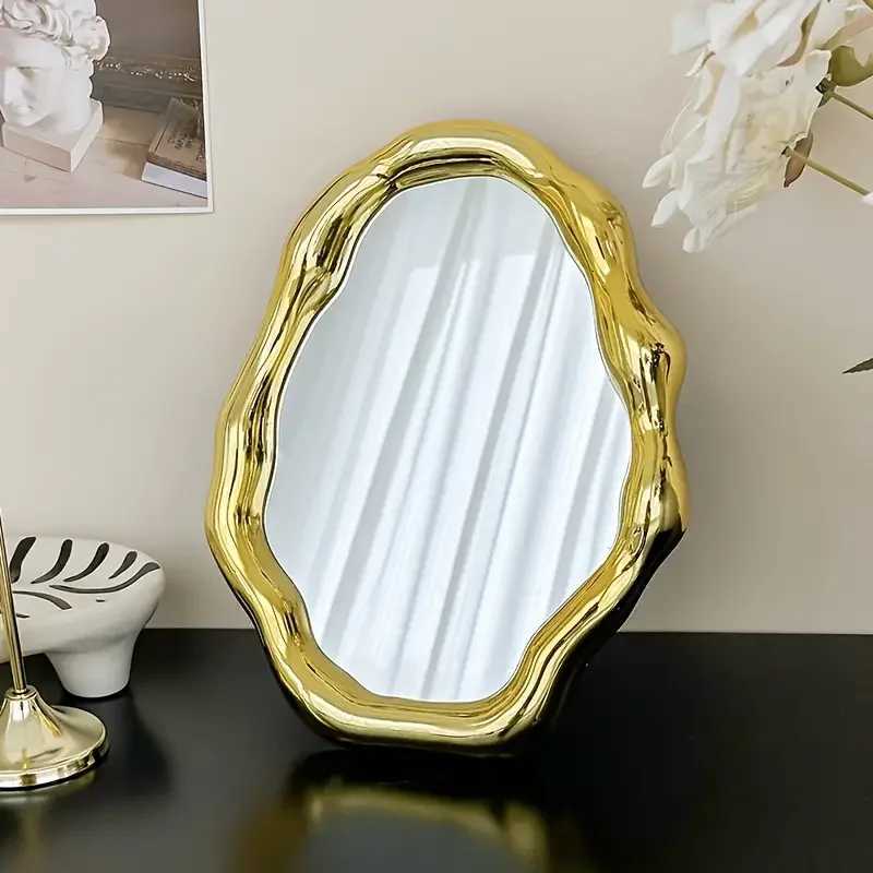 Fashionable High End Gold Portable Cloud Makeup Mirror Foldable Makeup Mirror Home Decoration for Friends Gifts Z250807