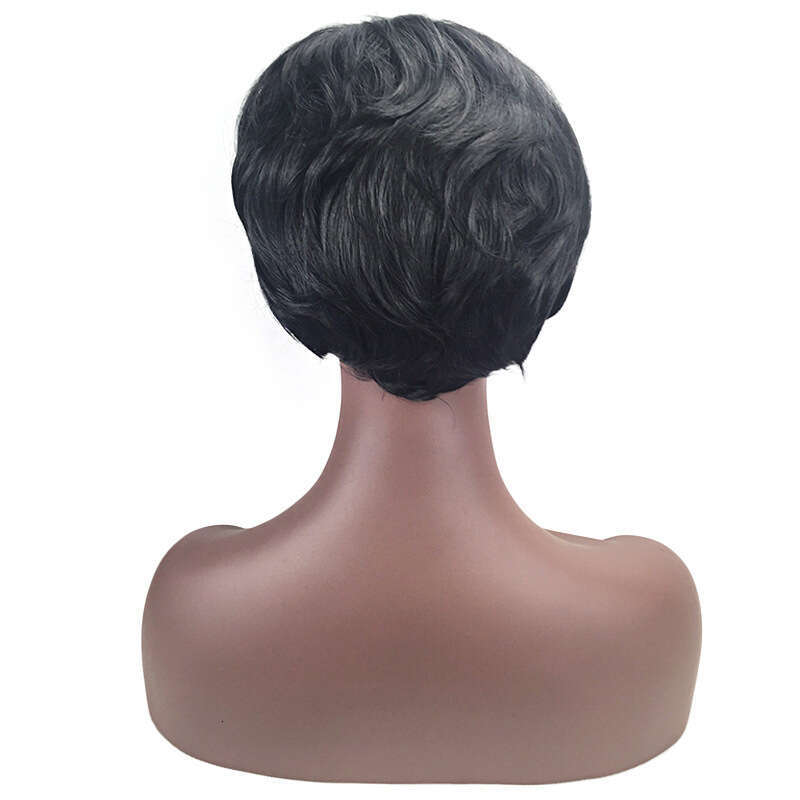Women's Black Short Curly Cosplay Stylish Wig Cap B5