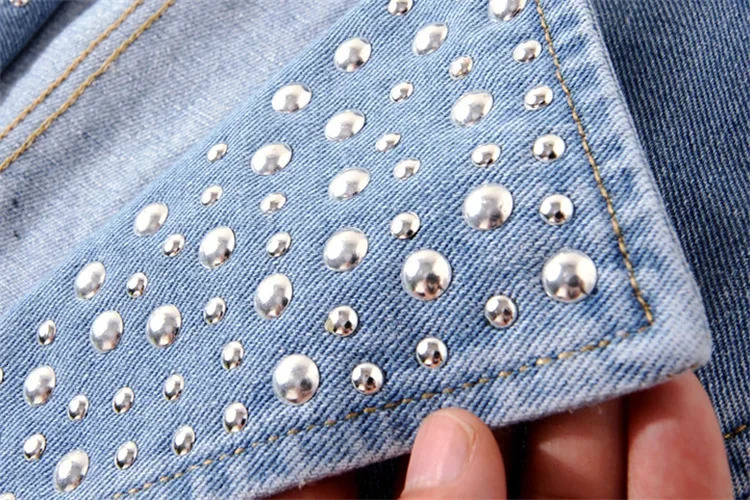 Vintage Blue Rivet Stand Collar Denim Vest Women Slim Short Cowboy Waistcoat Summer Sleeveless Jeans Jacket Female Outwear 250804