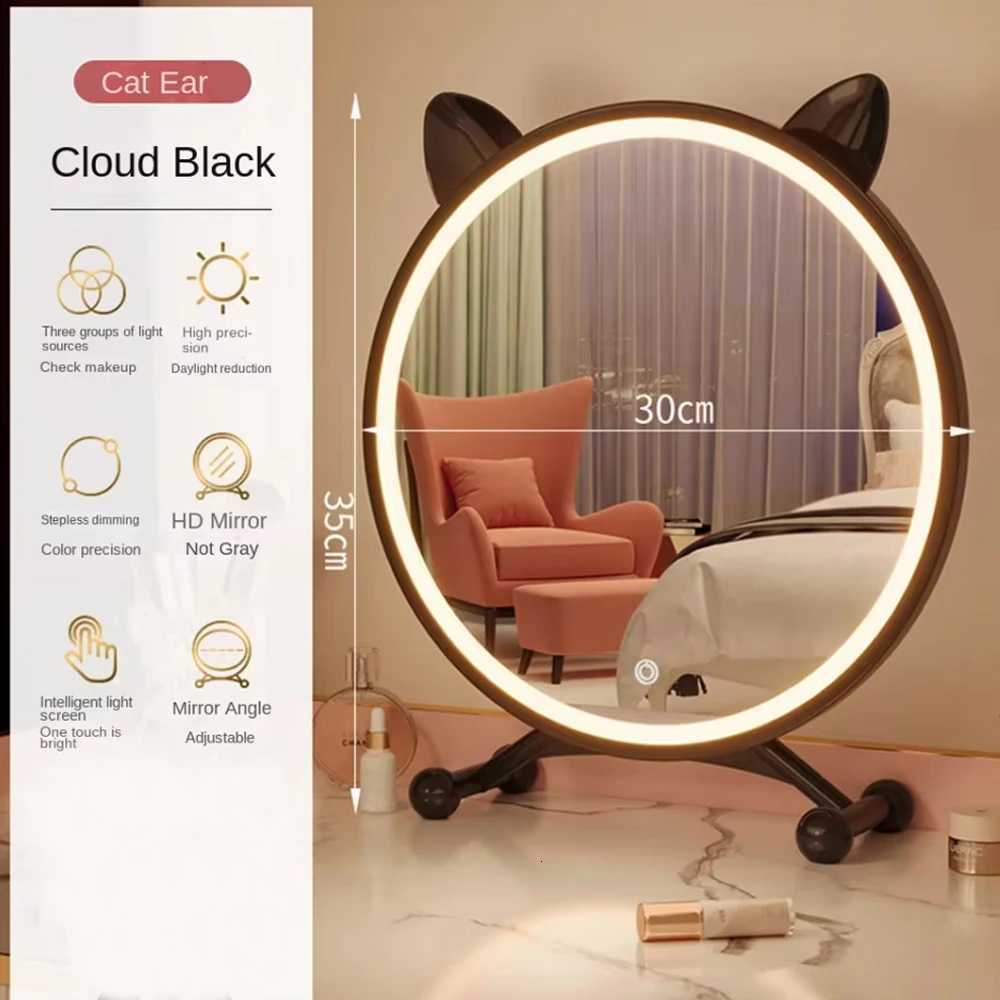 Desk Mirror Aesthetic Makeup Mirror Women Princess Luxury Small Beauty Mirror Modern Home Living Room Decoration Z250807