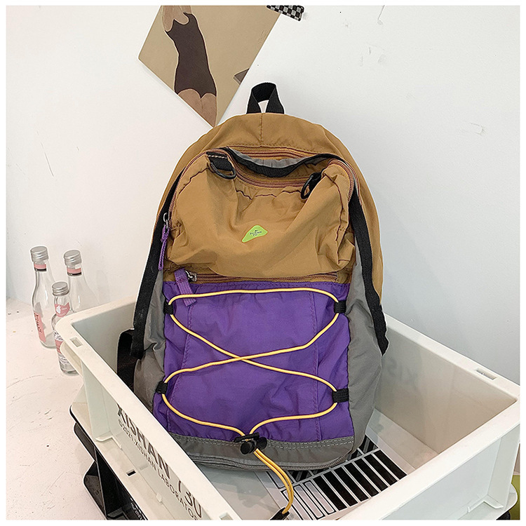 fashion 2025 Autumn New Women's Backpack Outdoor Sports Hiking Bag New Color blocked Student Backpack Suitable Lightweight Backpack New Designer 