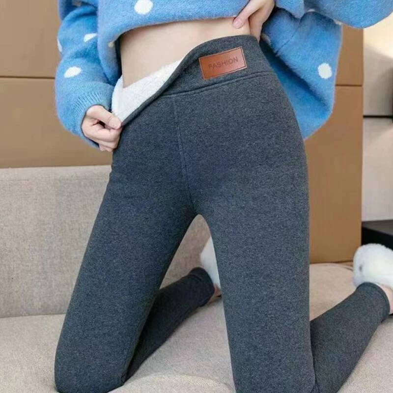 Thermal Leggings Women Winter High Waist Simplicity Warm Pants Fashion Black Elasticity Autumn Veet Comfortable Leggins dongdumaoyi