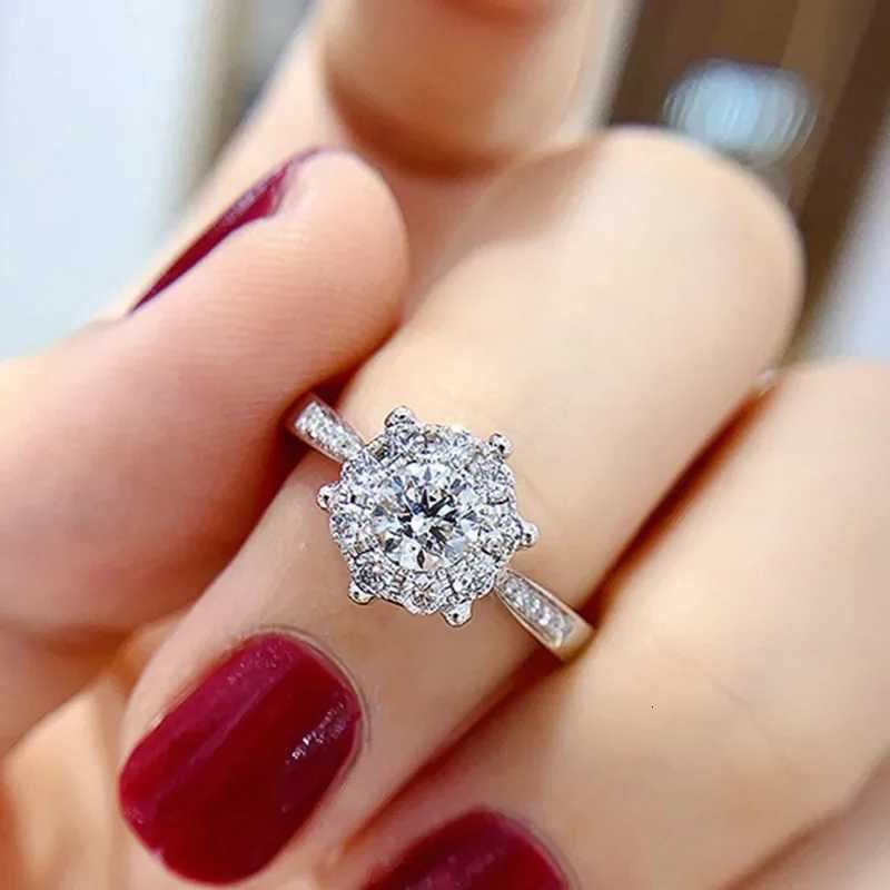 CAOSHI Classic AA Cubic Zirconia Wedding Rings for Women Luxury Silver Color Engagement Proposal Rings Eternity Love Jewelry Y250808