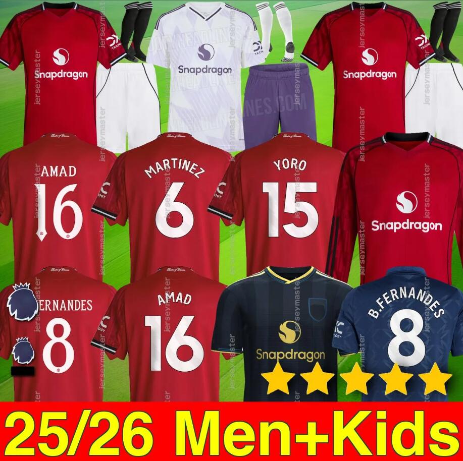 25 26 Sesko Man Soccer Jersey Cunha AMAD GARNACHO HOJLUND MAINOO MOUNT unted football shirt MARTINEZ BRUNO FERNANDES YORO UNTED CASEMIRO Zirkzee Kids Child kit