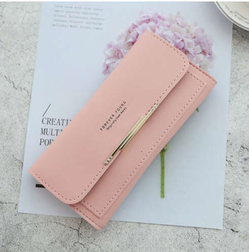Women's Long 2024 New Korean and Japanese Style Large Capacity Multi-Card Slot Fashion Simple Versatile Foldable Clutch Wallet