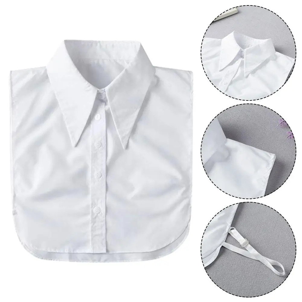 Women White Shirt Collar Big Lapel Detachable Pointed Collar 250730