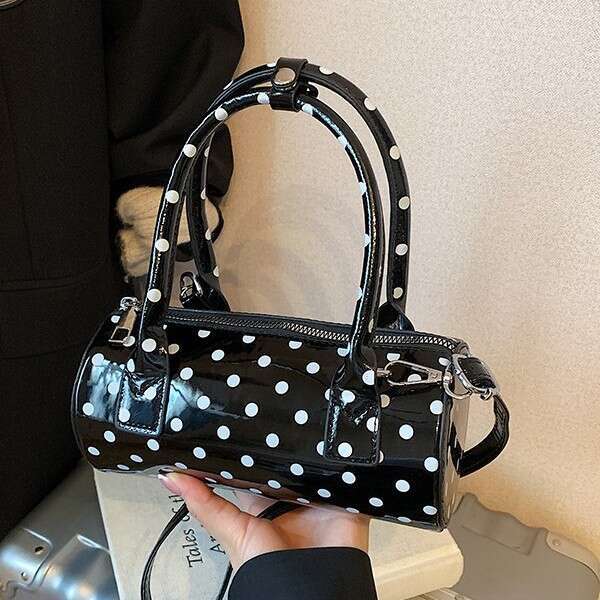 2025 New Dotty Handbag Small Tote Korean Style Trendy Pillow Polka Dot Multifunctional Crossbody Women's Bag