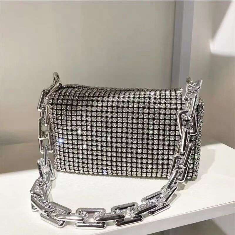 Dawang 2025 New Designer bags Full Rhinestone Underarm Bag Versatile Single Shoulder Crossbody Women's Handbag