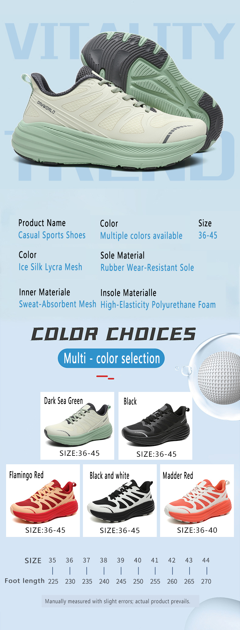 Men's new spring summer lightweight mesh breathable running shoes; couple's comfortable cushioning and height-increasing sports for women�