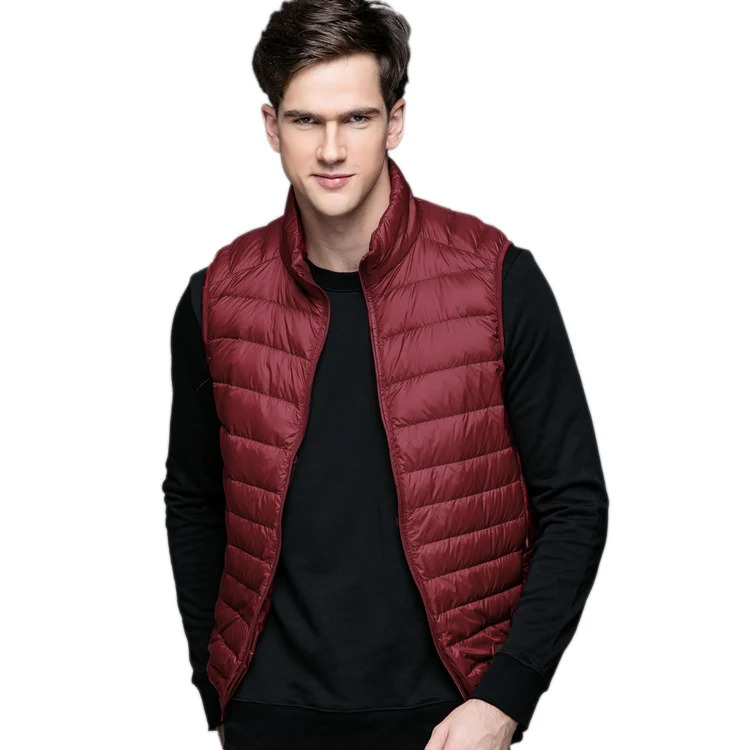 Spring Man 90% Duck Down Vest Ultra Light Jackets Men Fashion Sleeveless Outerwear Coat Autumn Winter Coat 250804