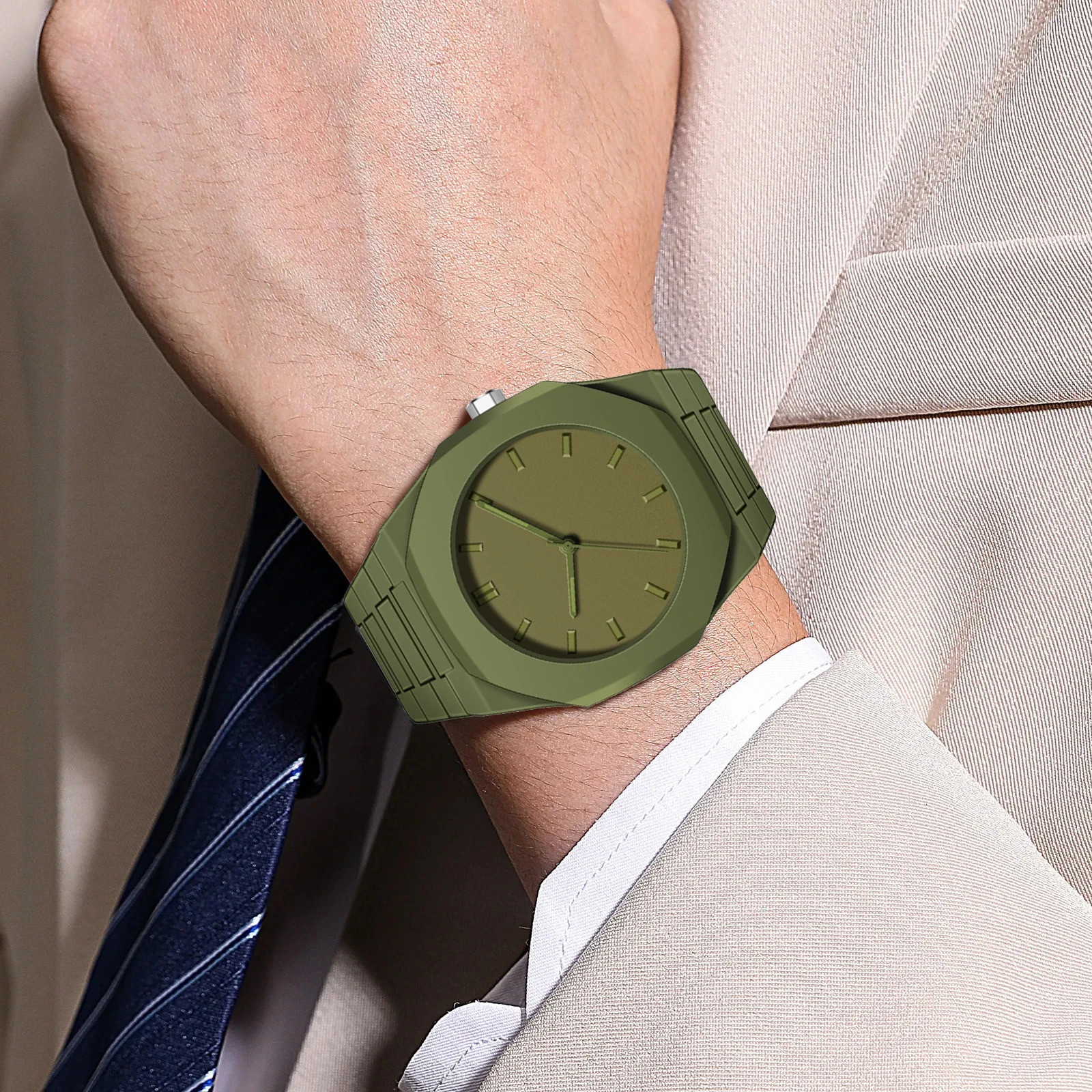 Modern Simple Creative Sports and Leisure Watch Creative Waterproof Quartz Movement Energy Watches Gift for Men 250807