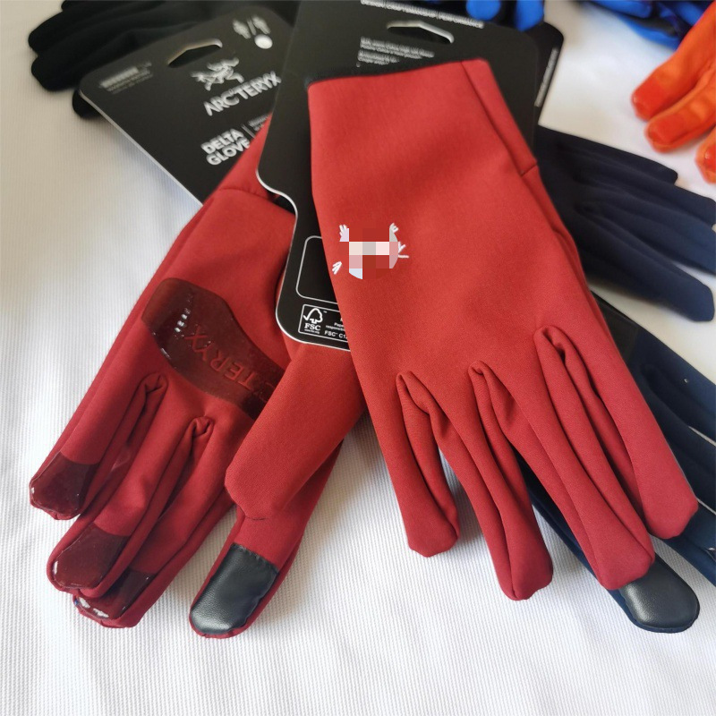 Designer Five Fingers Gloves Plus Velvet Gloves Fall Winter Outdoor Mountaineering Skiing Windproof Waterproof Mittens Warm Touch Screen Riding Driving Antiskid
