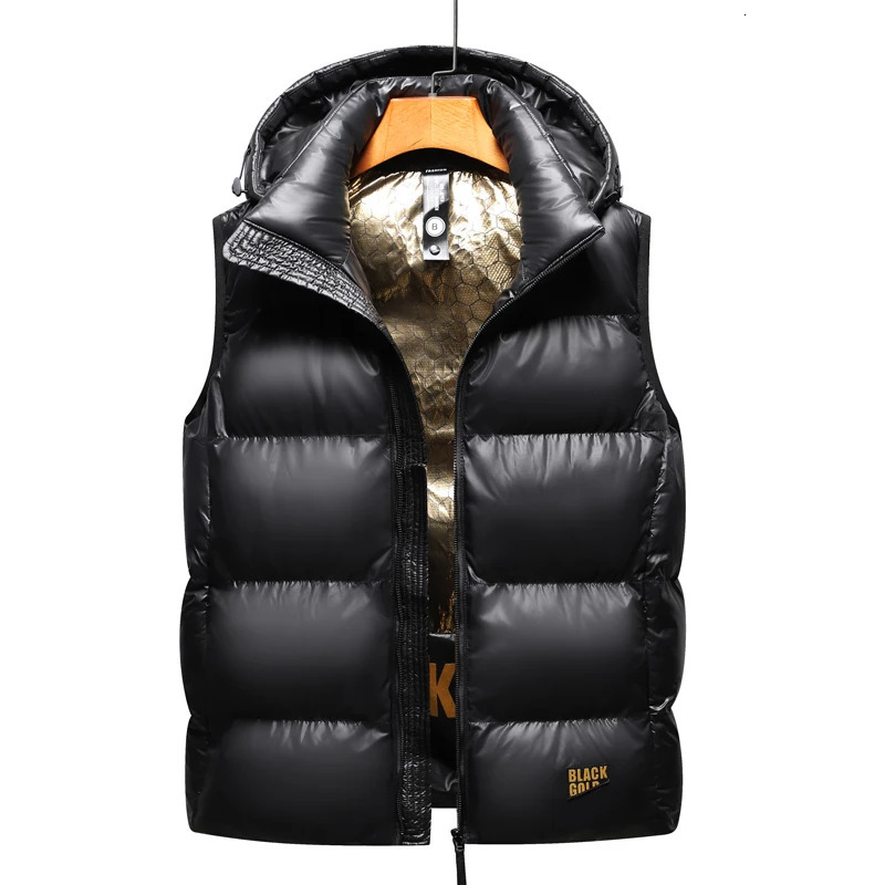 Men Vest down waistcoat winter sleeveless jacket mens lightweight waistcoat thick Sleeveless warm Waistcoat Man 250804