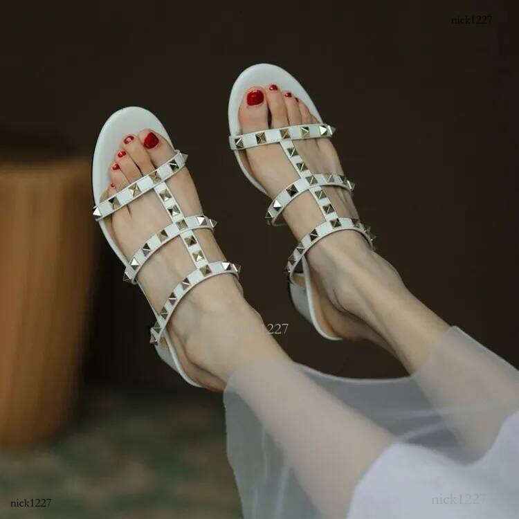 free shipping sandals 2025new designers for womensSummer New Coarse Heel Personalized Fashionable Casual Versatile Outfit Size 35-41