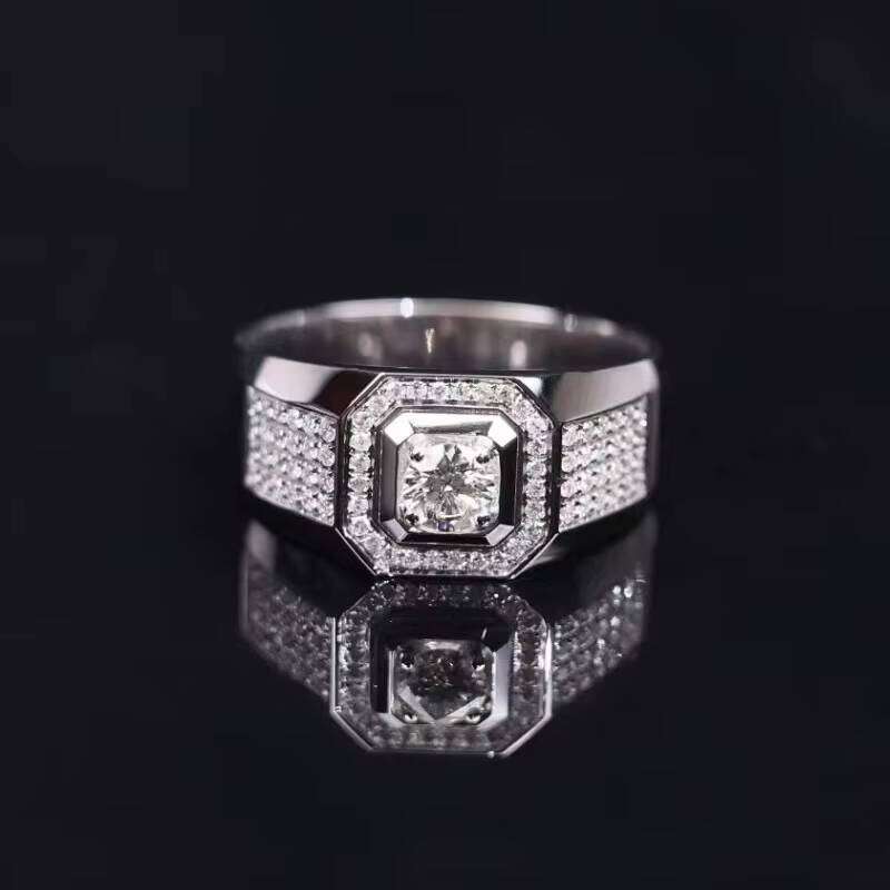 Xingguang Custom Fine Jewellery Wedding Engagement Dia Gold Rings for CVD/HPHT Lab Dias Ring Men