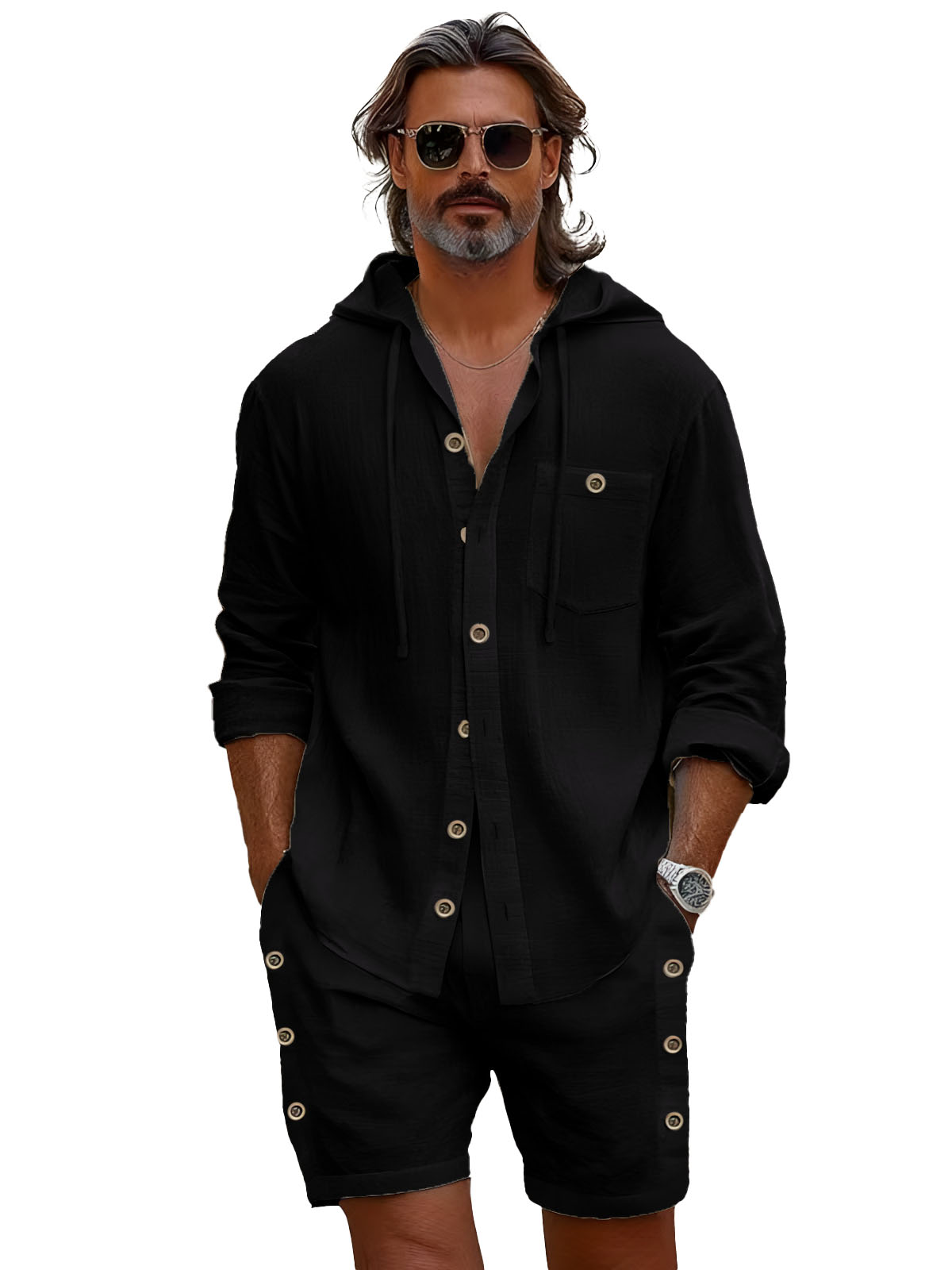 Spring Summer Men Set Fashion Man Cotton Linen Two piece Set Shirt Jacket Pants Casual Business Thin Clothing Breathable Suit Mens Tracksuits