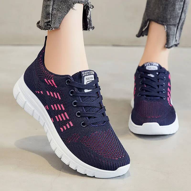 2025 Women's Casual Sneakers Comfortable Breathable Platform Fashion Women Versatile Lace-up Shoes Female Footwear ddmysaturn