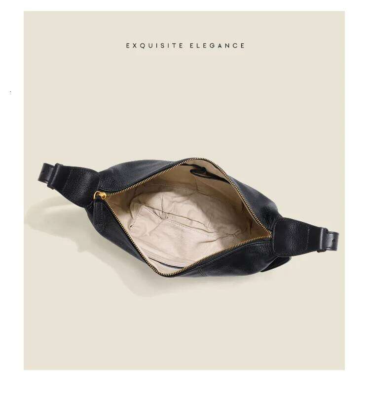 2025 New Top-Grain Cowhide Leather Crossbody Hobo - Ladies' Luxurious, Versatile & Sophisticated Shoulder Bag 20250805