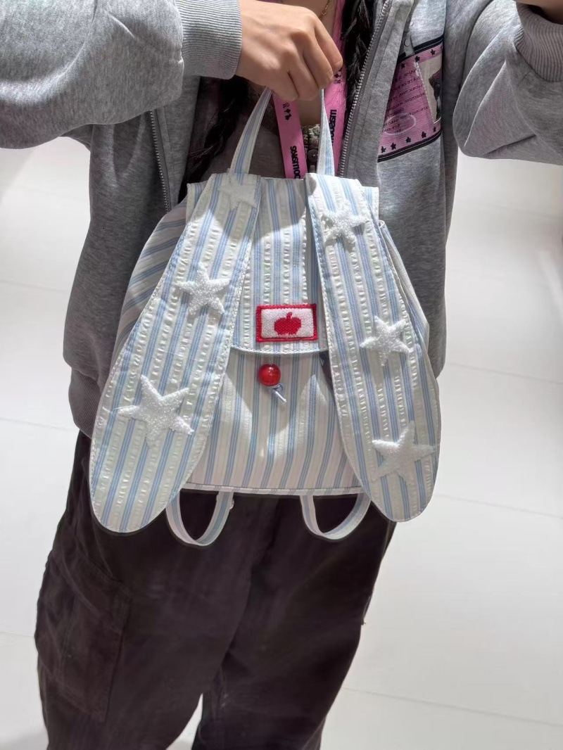 2025 Autumn/Winter New fashion Women's Backpack Soft and Cute Rabbit Ear Bag Large Capacity Backpack Outdoor Commuter Backpack Autumn New Designe