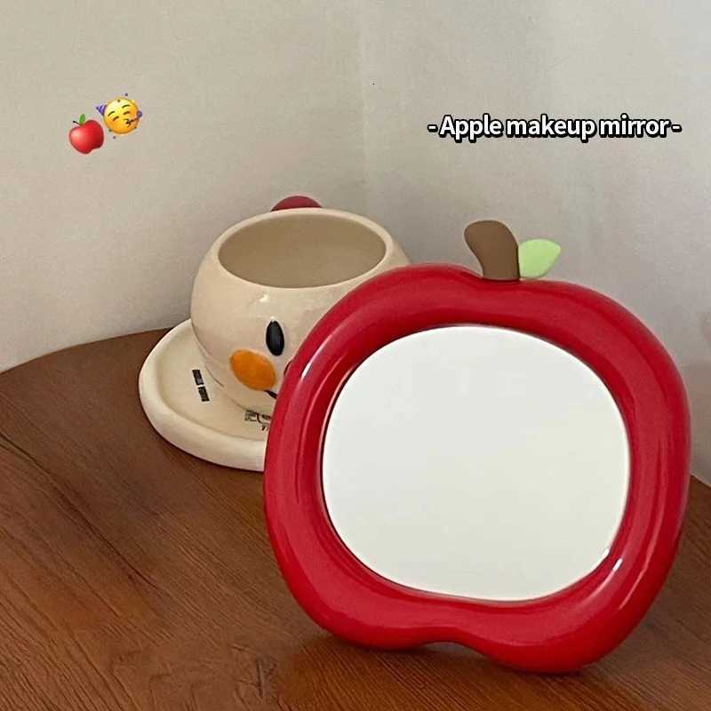 ute Peach Shaped Desk Vanity Makeup Mirror Portable Aesthetic Folding Mirror Travel Cosmetic Mirrors Home Dormitory Decor Z250807