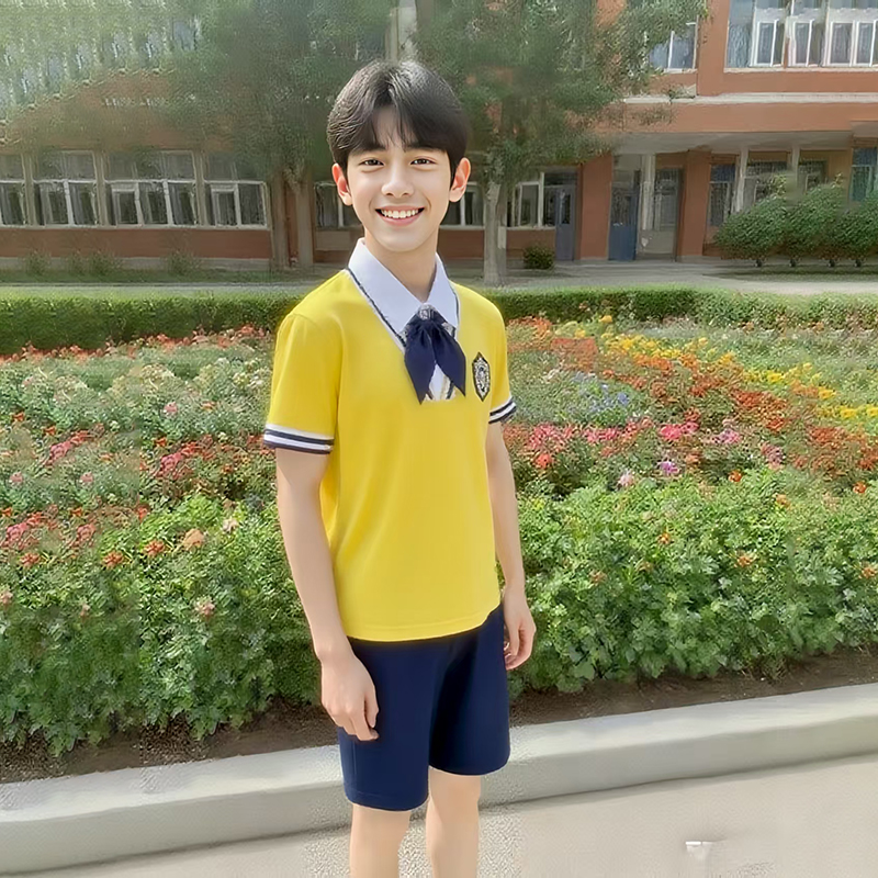 Summer New Design Customization Kindergarten Primary School Children Polo Shirt Uniform Clothing Men's and Women's Skirts School Uniform