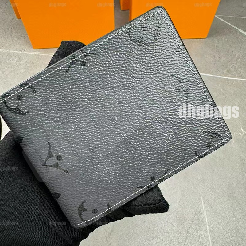 Classic flower letters Slim Wallet for Men and Women 2025 luxury Genuine leather embossed designer pochette tote bag 60895
