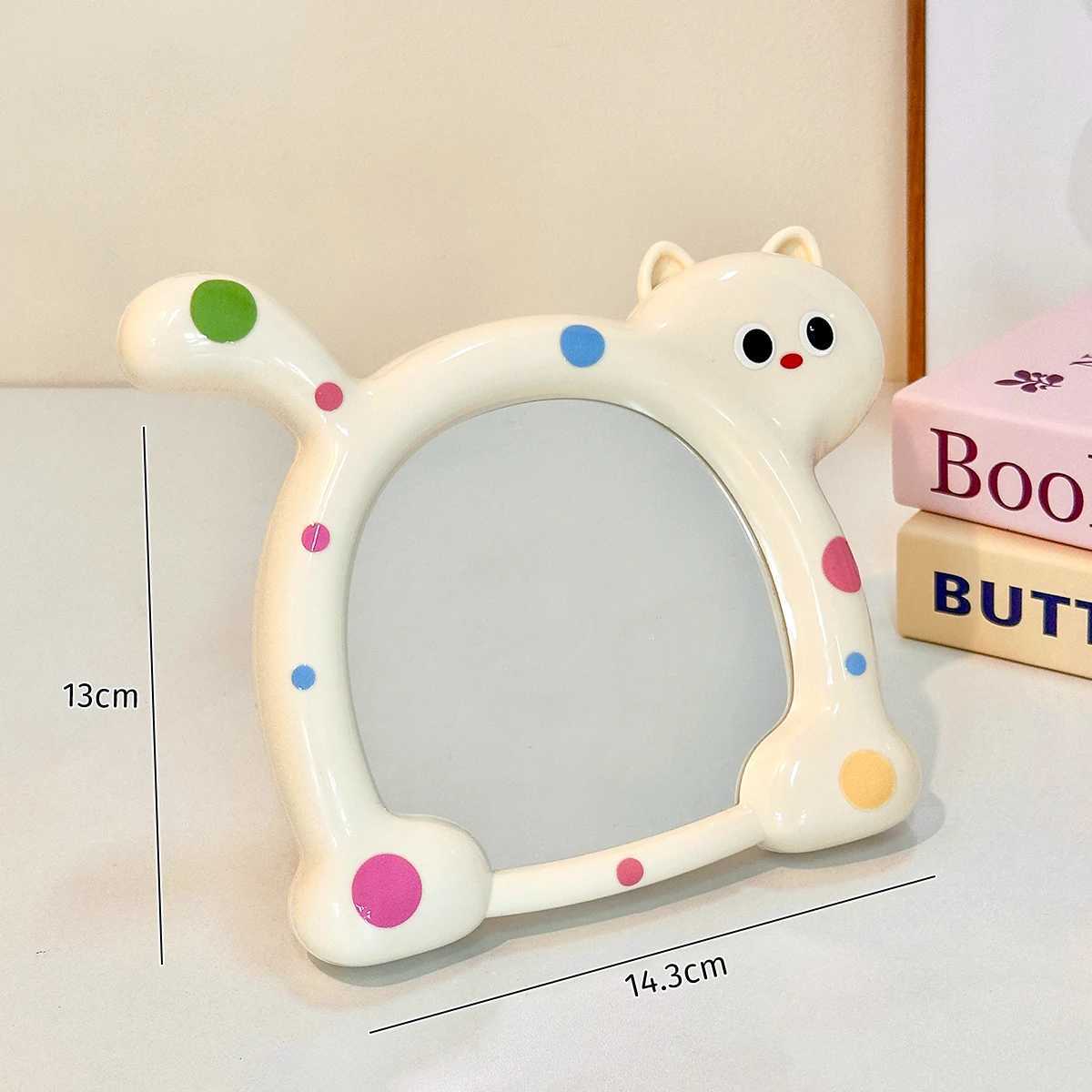 Dopamine Style Makeup Mirror Kawaii Cat Shaped Cosmetic Mirrors for Women Adjustable Wall-Mounted Mirrors Wholesale 2025 New Z250807