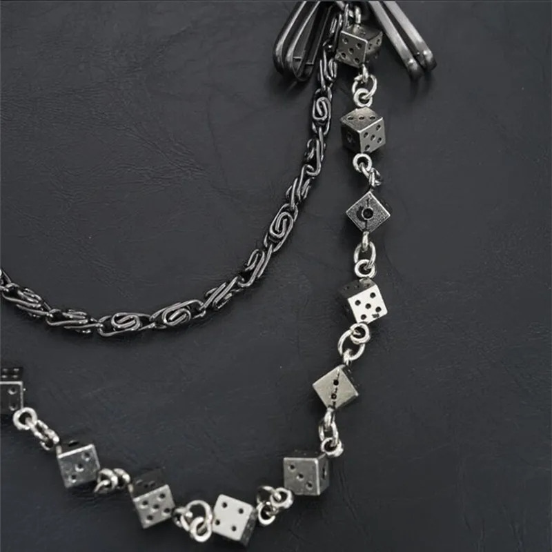 Mens Motorcycle KeyChain Jean Biker Belts Chain Skull Charm Leather Gothic Rock Pants Trousers Waist Key Mens 250807
