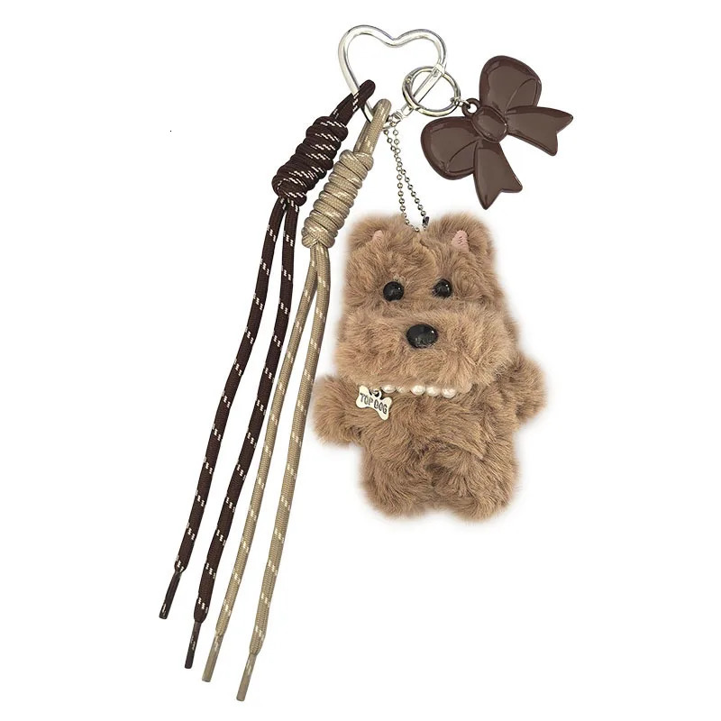 Cute Scribbled Puppy Bag Pendant Fashionable Plush Doll Car Keychain Love Hanging Parts Accessories 250801