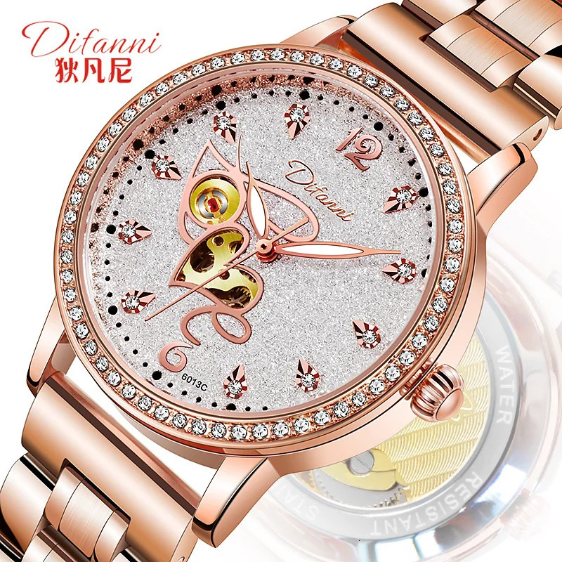 Women Automatic Watch Lady Diamond Mechanical Sport Wristwatch Elegant Female Waterproof Bracelet Stainless Steel Business Clock 250807