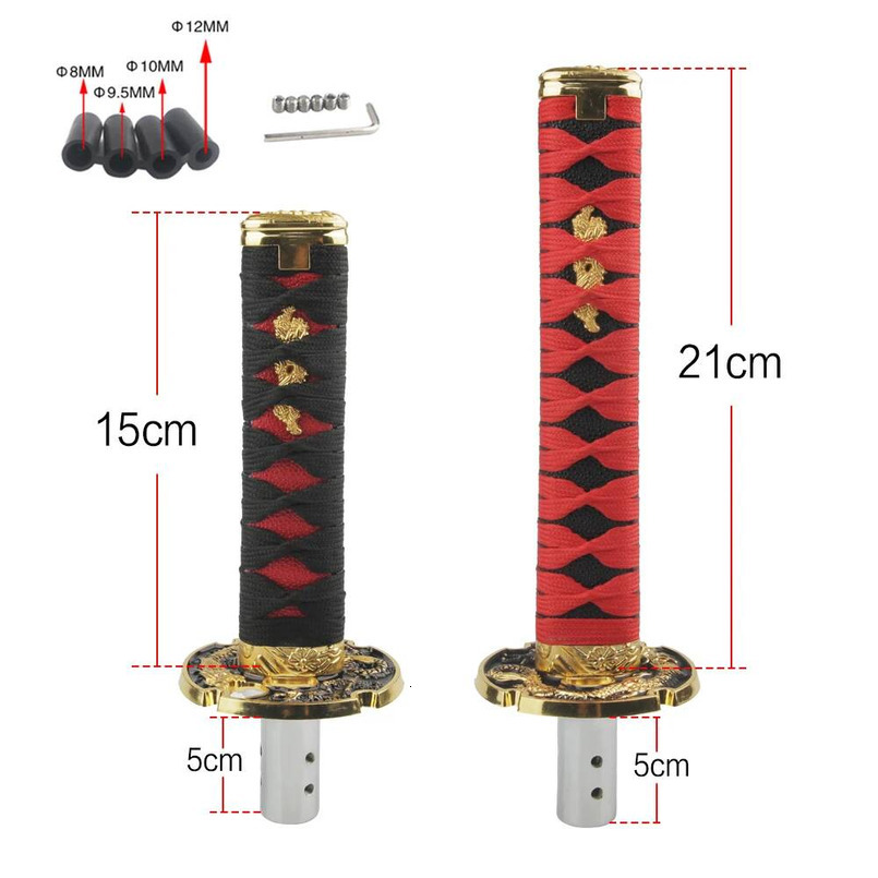 Universal JDM Sword Shift Knob 200mm / 260mm Samurai knife shift knob with adapter