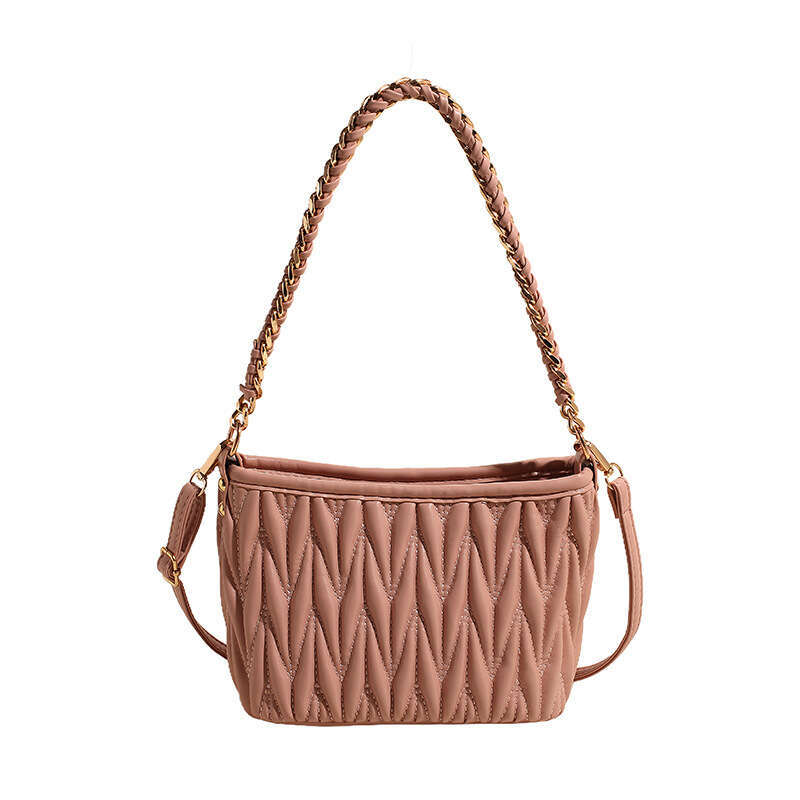 Designer Bucket for Women 2025 New Korean Trendy Fashion Pleated Cloud bags High-Quality Texture Single Shoulder Luxury Crossbody Bag