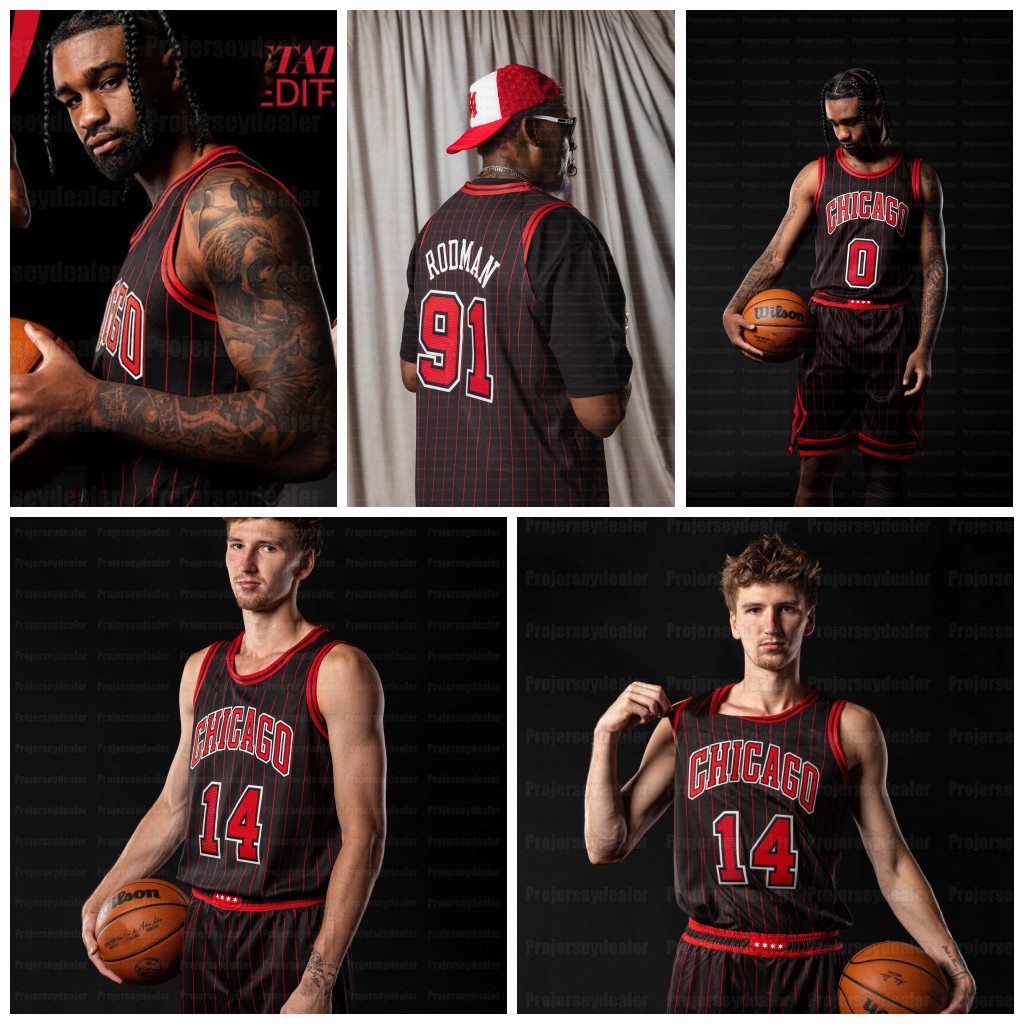 2025-26 Statement City Basketball Bulls Jersey Coby White Patrick Williams Nikola Vucevic Ayo Dosunmu Josh Giddey Matas Buzelis