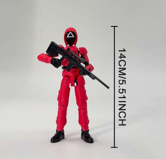 3D printed Squid Game figurine building block doll with movable joints, comes with weapons Perfect for fans of the hit series adding an extra layer of