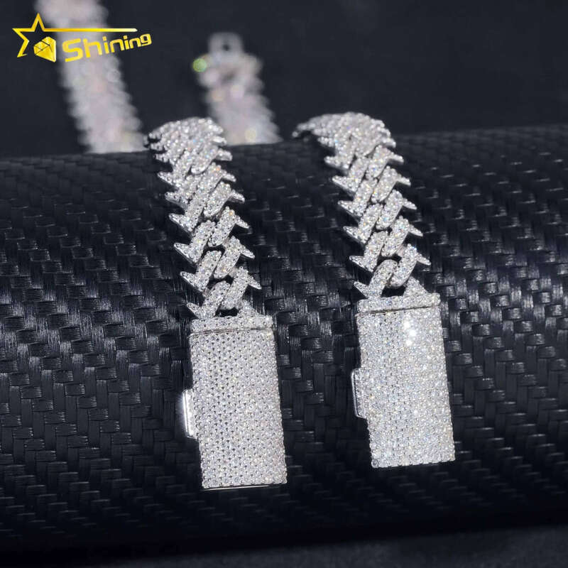 Cheapest 10mm Brambles Link Hip Hop Hot Style Fashion Cuban Bracelet Sterling Sier Moissanite Bracelets Chain