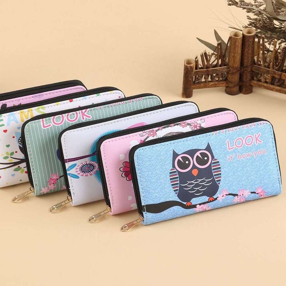 Cartoon Pattern New Wallet Women's Long Clutch Double-layer Zipper Large Capacity Coin Purse Multi-purpose Mobile Phone Bag