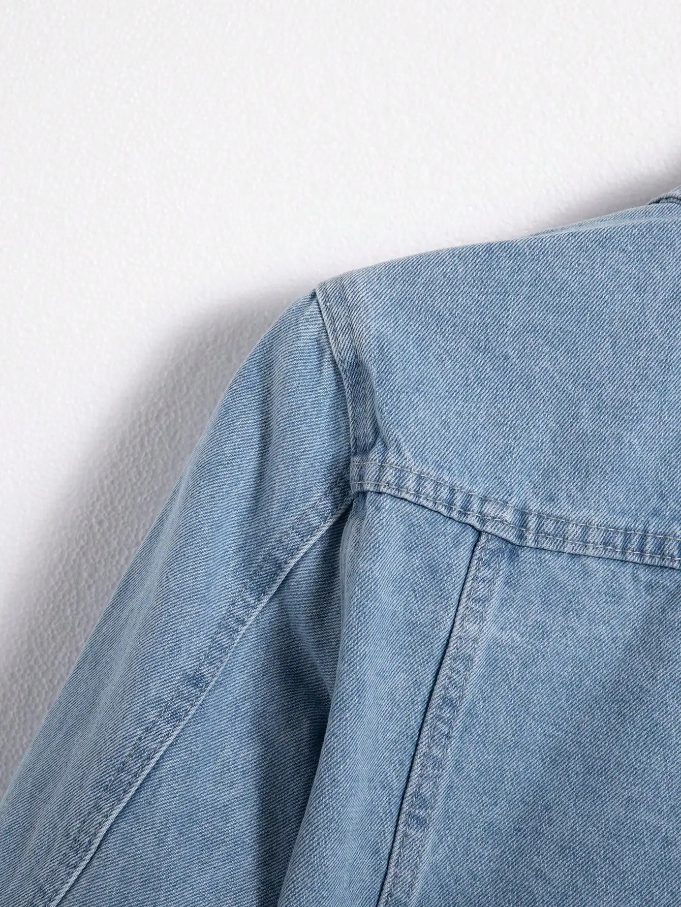 Mens denim jacket for spring and autumn. Blue denim coat. Daily casual wear. Fashion trend. 250805