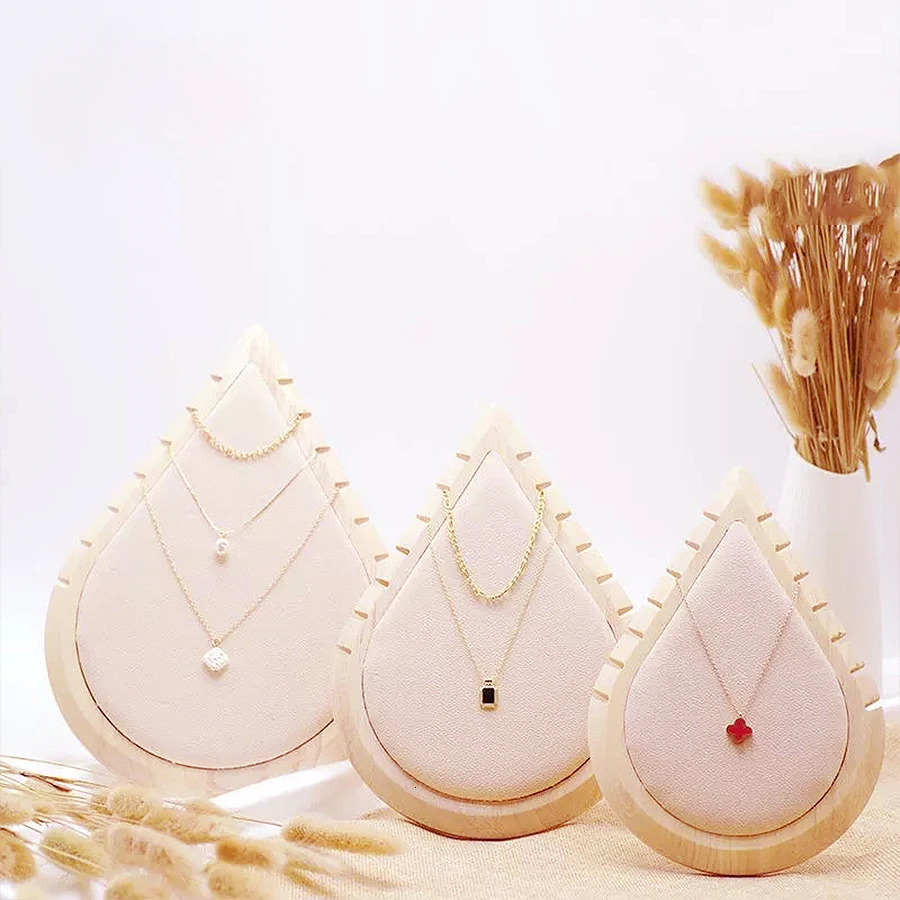 1pc heartshaped log jewelry necklace display rack suitable for and storage 250804