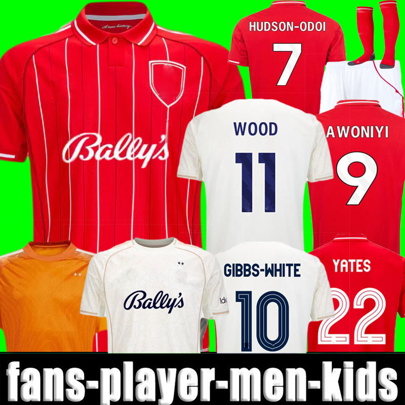 XXXL 4XL 25 26 NottinghamS home Soccer JerseyS Forest 2025 2026 Elanga Hudson-Odoi AWONIYI Yates WOOD JOTA away football shirts MEN kids kit