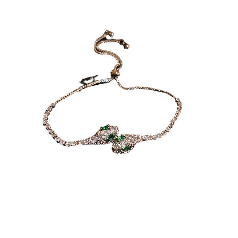 Plated Zircon Bracelet for Women, Internet Celebrity Style, Niche Hand Ring, Light , High-end Feel, Elegant Jewelry - view 6