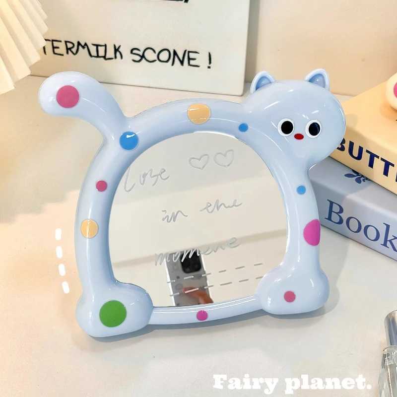 Dopamine Style Makeup Mirror Kawaii Cat Shaped Cosmetic Mirrors for Women Adjustable Wall-Mounted Mirrors Wholesale 2025 New Z250807