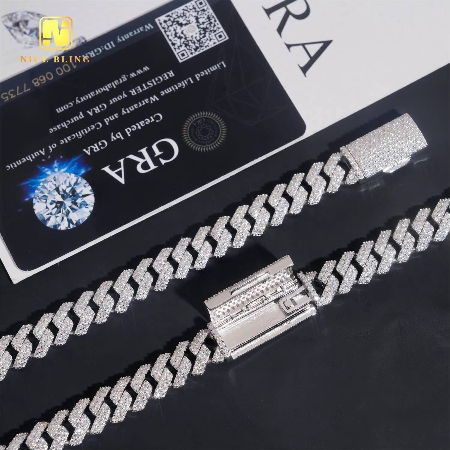 2025Sale Promotion 10mm Fine Jewelry Iced Out Diamond Cuban Link Chain Hip Hop Jewelry VVS Moissanite Bracelet Necklace for Men