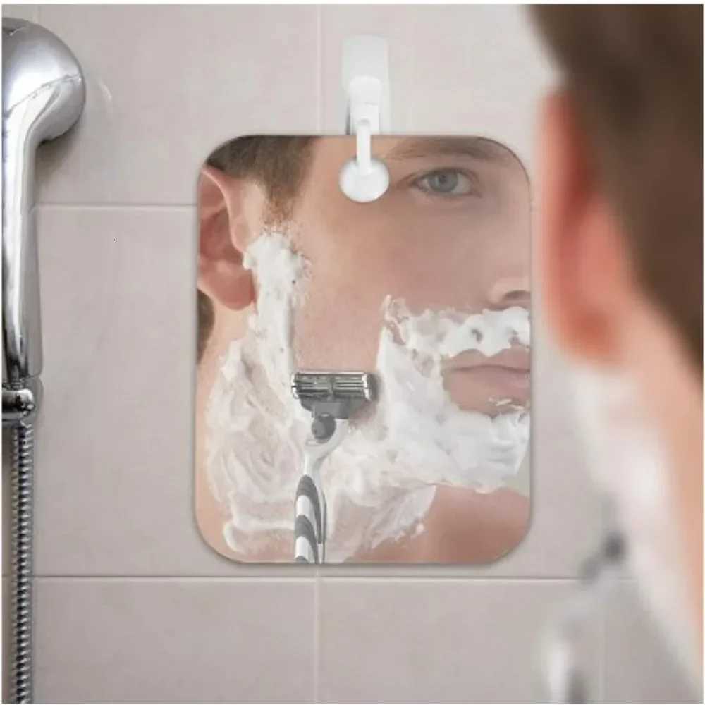 2025 New 1pcs Acrylic Mirror With Wall Suction Shower Mirror For Men Shaving Women Makeup Portable Travel Bathroom Accessories Z250807