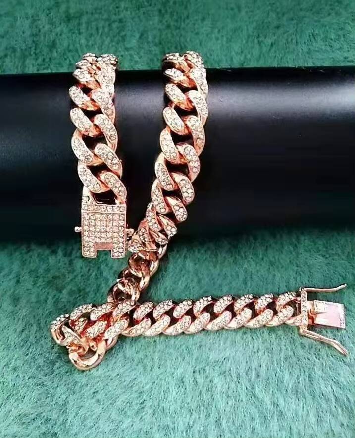 Pass Diamond Tester 925 Silver Necklace Diamond Jewelry Iced Out 10mm Double Rows Hip Hop Moissanite Cuban Chain