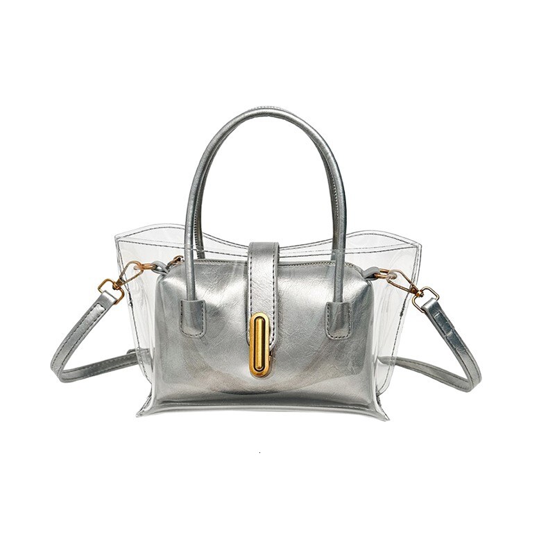 Luxury Brand Designer Bag 2025 Summer New Fashion Transparent Jelly Bag Niche Design Commuter Shoulder Bag High-Quality Mother-Daughter Crossbody Bag