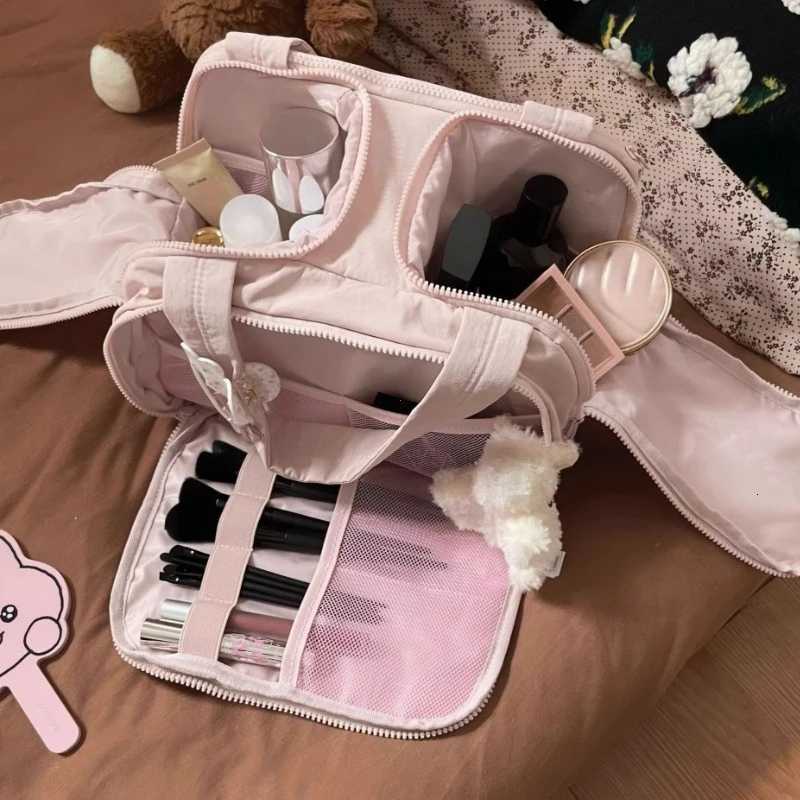 Large Capacity Cosmetic Bag Fem Travel W Handbag Bathro Partition Shower Makeup Pouch Unisex Toiletries Organizer Purse Y250808
